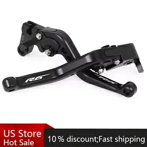 R6 ロゴショートブレーキクラッチレバーヤマハ YZF R6 2005-2016 YZF-R6 YZFR6 ブラック R6 LOGO Short Brake Clutch Levers For YAMAHA YZF R6 2005-2016 YZF-R6 YZFR6 Black 【並行輸入品】