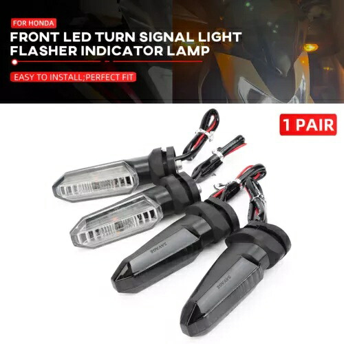 フロント LED ターンシグナルライトフラッシャーインジケーターホンダ MSX 125 Grom 125 16-20 Front LED Turn Signal Light Flasher Indicator For HONDA MSX 125 Grom 125 16-20 【並行輸入品】