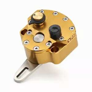 ユニバーサル調整可能なステアリングダンパースタビライザー安全制御オートバイゴールド Universal Adjustable Steering Damper Stabilizer Safety Control Motorcycle Gold 【並行輸入品】