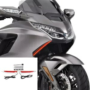 フロントアッパーカウルトリム LED ライト装飾ホンダゴールドウィング 1800 GL1800 18-24 Front Upper Cowl Trim LED Light Decor Fit For Honda Goldwing 1800 GL1800 18-24 【並行輸入品】