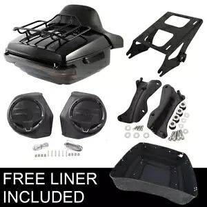 King Trunk バックレストマウント ライト & スピーカー ハーレー ストリート グライド 14-23 17 に適合 King Trunk Backrest Mount Light & Speakers Fit For Harley Street Glide 14-23 17 【並行輸入品】