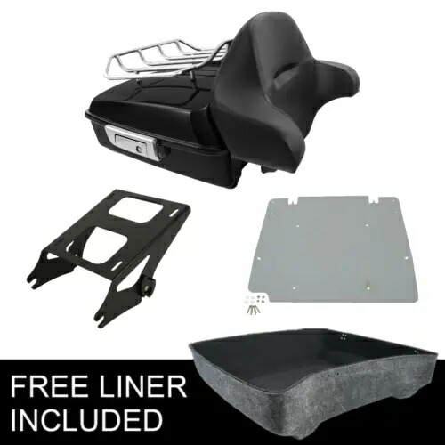 チョップドパック トランク バックレスト + 荷物ラック ハーレー ロード グライド 2014-2023 18 に適合 Chopped Pack Trunk Backrest+Luggage Rack Fit For Harley Road Glide 2014-2023 18 【並行輸入品】