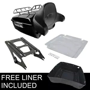 キング トランク ラック ツーアップ ラック & プレート ハーレー ツアー パック エレクトラ グライド 14-23 に適合 King Trunk Rack Two-up Rack & Plate Fit For Harley Tour Pak Electra Glide 14-23 【並行輸入品】