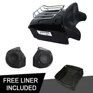 ブラック キング パック トランク ラック スピーカー ハーレー ツアーパック ストリート グライド 14-23 に適合 Black King Pack Trunk Rack Speakers Fit For Harley Tour-Pak Street Glide 14-23 【並行輸入品】