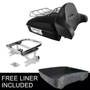 マットチョップドパック トランクパッドラック ハーレーツアーパックロードストリートグライド 97-08用 Matte Chopped Pack Trunk Pad Rack Fit For Harley TourPak Road Street Glide 97-08 【並行輸入品】