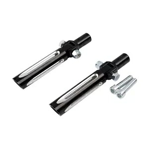 ブラック後部乗客フットペグフットレストハーレーソフテイルFXST 2000-2006 05に適合 Black Rear Passenger Footpegs Footrest Fit For Harley Softail FXST 2000-2006 05 【並行輸入品】
