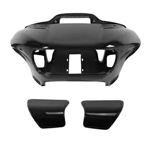 ビビッドブラックフロントフェアリング グローブボックスドア付き ハーレーロードグライド 15-24 19に適合 Vivid Black Front Fairing W/ Glove Box Doors Fit For Harley Road Glide 15-24 19 【並行輸入品】