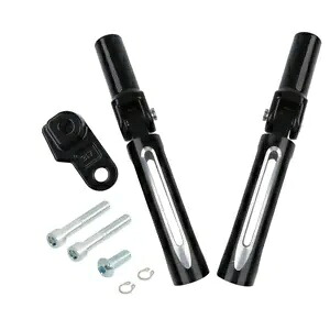 ブラック助手席フットペグオスマウントハーレーソフテイル FLS/FLSS 12-17 FLSTSB に適合 Black Passenger FootPegs Male Mount Fit For Harley Softail FLS/FLSS 12-17 FLSTSB 【並行輸入品】