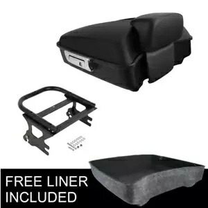 マットチョップトランクバックレストマウントラックハーレーツアーパックロードキング97-08に適合 Matte Chopped Trunk Backrest Mount Rack Fit For Harley Tour-Pak Road King 97-08 【並行輸入品】