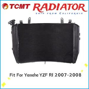 ブラックラジエーター冷却エンジンクーラーヤマハ YZFR1 YZF-R1 2007-2008 07 08 Black Radiator Cooling Engine Cooler Fit For Yamaha YZFR1 YZF-R1 2007-2008 07 08 【並行輸入品】