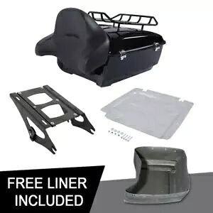キング トランク パッド トップ マウント ラック プレート ハーレー ツーリング ストリート グライド FLHX 14+ に適合 King Trunk Pad Top Mount Rack Plate Fit For Harley Touring Street Glide FLHX 14+ 【並行輸入品】