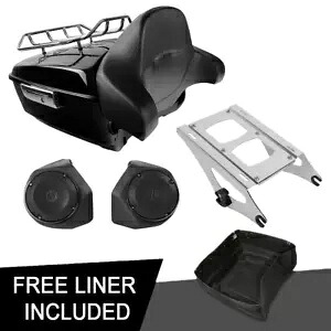 キングパック トランクパッドマウントラック スピーカー付き ハーレーツアーパック ロードキング 14-23用 King Pack Trunk Pad Mount Rack W/ Speaker Fit For Harley TourPak Road King 14-23 【並行輸入品】