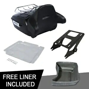 ブラックキング トランクラック ラックプレート ハーレーツアーパックロードストリートグライド 14-23用 Black King Trunk Rack Rack Plate Fit For Harley Tour Pak Road Street Glide 14-23 【並行輸入品】