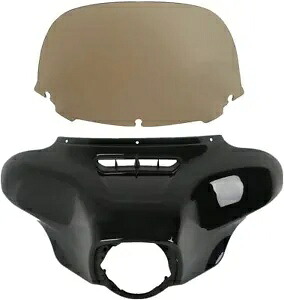 ブラック バットウィング フェアリング & スモーク フロントガラス ハーレー エレクトラグライド 2014-2023 に適合 Black Batwing Fairing & Smoke Windshield Fit For Harley Electra Glide 2014-2023 【並行輸入品】