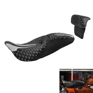 運転席助手席背もたれパッドフィットハーレーツーリングストリートグライド 14-23 19 Driver Passenger Seat Backrest Pad Fit For Harley Touring Street Glide 14-23 19 【並行輸入品】