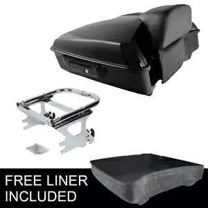 ブラックチョップドパック トランクパッドラック ハーレーツアーパック ストリートグライド 1997-2008用 Black Chopped Pack Trunk Pad Rack Fit For Harley Tour Pak Street Glide 1997-2008 【並行輸入品】