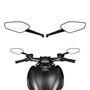 ブラックバックミラー Ducati Diavel 2014-2017 2016 XDiavel 2016 2019に適合 Black Rear View Mirrors Fit For Ducati Diavel 2014-2017 2016 XDiavel 2016 2019 【並行輸入品】