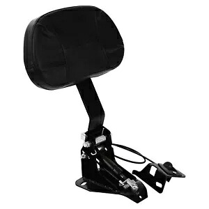 ブラック 調節可能なフロントドライバーバックレスト + マウントキット ハーレーツーリング 09-23 に適合 Black Adjustable Front Driver Backrest + Mount Kit Fit For Harley Touring 09-23 【並行輸入品】