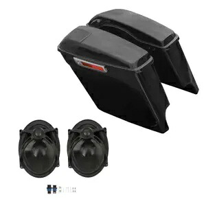 5インチ拡張サドルバッグ 5インチ x 7インチ スピーカー付き ハーレーストリートグライド 14-23 19に適合 5\