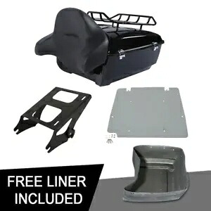 キング トランクパッド トップマウントラックプレート ハーレーツーリングロードキング 2014-2023 に適合 King Trunk Pad Top Mount Rack Plate Fit For Harley Touring Road King 2014-2023 【並行輸入品】