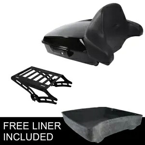 チョップドパック トランク バックレスト ラック ハーレー ツーリング CVO ストリート グライド 14-23 に適合 Chopped Pack Trunk Backrest Rack Fit For Harley Touring CVO Street Glide 14-23 【並行輸入品】