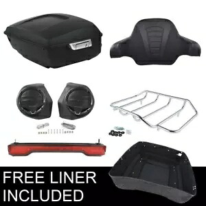 マットキング トランクパッドラックスピーカー ライトフィット ハーレーストリートグライド 14-23 2019 Matte King Trunk Pad Rack Speakers Light Fit For Harley Street Glide 14-23 2019 【並行輸入品】