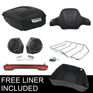 マットキング トランクパッドラックスピーカー ライトフィット ハーレーストリートグライド 14-23 2019 Matte King Trunk Pad Rack Speakers Light Fit For Harley Street Glide 14-23 2019 【並行輸入品】