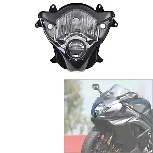 ブラックフロントヘッドライトヘッドランプアセンブリスズキ GSXR GSX-R600 750 06-07 に適合 Black Front Headlight Headlamp Assembly Fit For Suzuki GSXR GSX-R600 750 06-07 【並行輸入品】