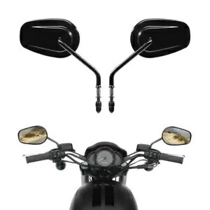 ブラック左右リアビューミラーハーレーストリート 500 XG500 2016-2017 に適合 Black Left & Right Rear View Mirrors Fit For Harley Street 500 XG500 2016-2017 【並行輸入品】