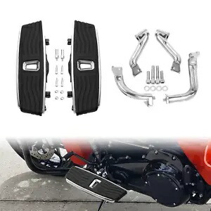ドライバーフロアボードフットボード ブラケット付き ハーレーロードストリートグライド17-24に適合 Driver Floorboard Footboard W/ Bracket Fit For Harley Road Street Glide 17-24 【並行輸入品】