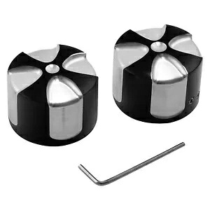 フロントアクスルキャップナットカバーハーレーツーリングスポーツスターXLソフテイルダイナに適合 Front Axle Cap Nut Covers Fit For Harley Touring Sportster XL Softail Dyna 【並行輸入品】