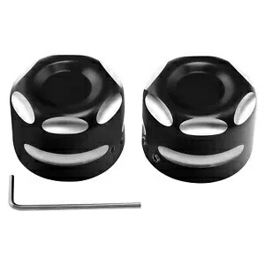 フロントアクスルキャップナットカバーハーレースポーツスターXL 09-22ソフテイルダイナツーリングに適合 Front Axle Cap Nut Cover Fit For Harley Sportster XL 09-22 Softail Dyna Touring 【並行輸入品】