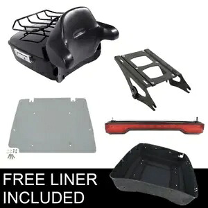キングパック トランク + バックレスト ラック ライト ハーレー ストリート ロード グライド 14-23 16 に適合 King Pack Trunk + Backrest Rack Light Fit For Harley Street Road Glide 14-23 16 【並行輸入品】 88,935円