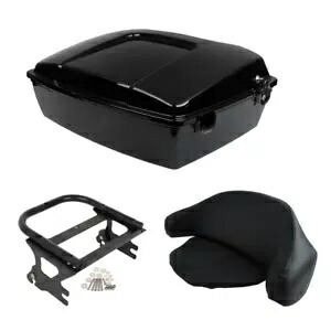 チョップドパック トランク バックレスト マウント ラック ハーレー ロード ストリート グライド 97-08 07 に適合 Chopped Pack Trunk Backrest Mount Rack Fit For Harley Road Street Glide 97-08 07 【並行輸入品】