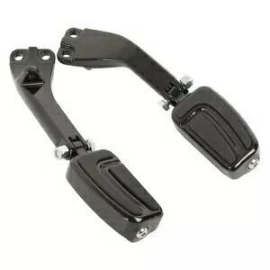 ブラック パッセンジャー フットペグ ブラケット ハーレー ダイナ スーパー グライド ファット ボブ 06-17 に適合 Black Passenger Footpegs Bracket Fit For Harley Dyna Super Glide Fat Bob 06-17 【並行輸入品】