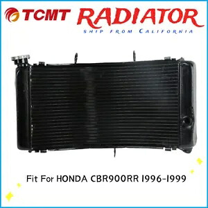 ブラックアルミ合金ラジエーター Enging 冷却クーラーホンダ CBR900RR 96-99 用 Black Aluminum Alloy Radiator Enging Cooling Cooler Fit For Honda CBR900RR 96-99 【並行輸入品】