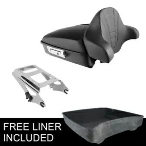 マットチョップドパックトランクバックレストラックハーレーストリートエレクトラグライド 09-13 に適合 Matte Chopped Pack Trunk Backrest Rack Fit For Harley Street Electra Glide 09-13 【並行輸入品】