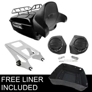 キングパック トランクマウントラック & スピーカー ハーレーストリート ロードグライド 14-23 19 に適合 King Pack Trunk Mount Rack & Speakers Fit For Harley Street Road Glide 14-23 19 【並行輸入品】