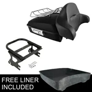マットチョップドパック トランクパッド ブラックラック ハーレーストリートグライド 1997-2008 05用 Matte Chopped Pack Trunk Pad Black Rack Fit For Harley Street Glide 1997-2008 05 【並行輸入品】