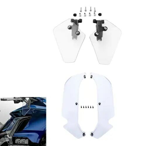 クリアアッパー + アッパーアッパーエアディフレクター ホンダ ゴールドウィング GL1800 2018-2024 に適合 Clear Upper + Lower Upper Air Deflectors Fit For Honda Goldwing GL1800 2018-2024 【並行輸入品】