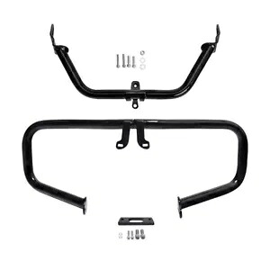 ブラックチョップドエンジンガードフェアリングサポートハーレーロードグライド2015-2023に適合 Black Chopped Engine Guard Fairing Support Fit For Harley Road Glide 2015-2023 【並行輸入品】