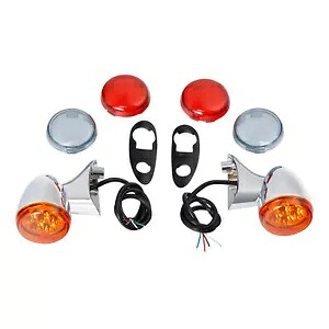 LED ターンシグナルライトブラケット 4 ワイヤーハーレーツーリングロードグライド 15+ 19 に適合 LED Turn Signals Light Bracket 4 Wires Fits For Harley Touring Road Glide 15+ 19 【並行輸入品】