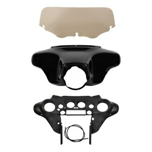 バットウィング インナーアウターフェアリング 8インチ フロントガラス ハーレーエレクトラグライド 96-13 12用 Batwing Inner Outer Fairing 8\