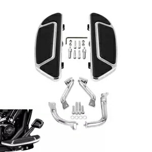 クローム ドライバー フロアボード フットボード ブラケット付き ハーレー ツーリング 17-24 19用 Chrome Driver Floorboard Footboard W/ Bracket Fit For Harley Touring 17-24 19 【並行輸入品】