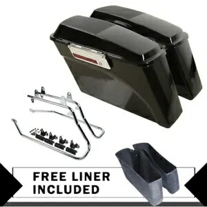 塗装サドルバッグスピーカー蓋 + クロームブラケットハーレーソフテイル 84-17 12 に適合 Painted Saddlebags Speaker Lid + Chrome Brackets Fit For Harley Softail 84-17 12 【並行輸入品】