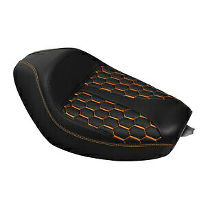 ブラックオレンジ運転席ハーレースポーツスターアイアン 883 1200 XL 2010-2022 19 に適合 Black Orange Driver Seat Fit For Harley Sportster Iron 883 1200 XL 2010-2022 19 【並行輸入品】