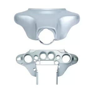 シルバー バットウィング インナー & アウター フェアリング ハーレー ツーリング ストリート グライド 96-13 に適合 Silver Batwing Inner & Outer Fairing Fit For Harley Touring Street Glide 96-13 【並行輸入品】