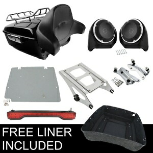 トランク背もたれ + ラックスピーカーテールライトハーレーツアーパックツーリング 14-23 18 に適合 Trunk Backrest + Rack Speaker Taillight Fit For Harley Tour Pak Touring 14-23 18 【並行輸入品】