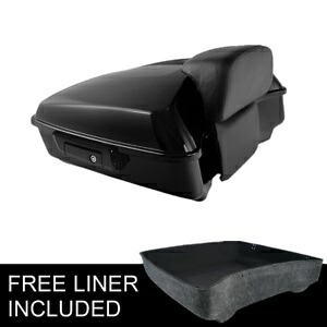 チョップドパックトランク ラッチバックレストパッド付き ハーレーロードキンググライド 14-24 18に適合 Chopped Pack Trunk W/ Latch Backrest Pad Fit For Harley Road King Glide 14-24 18 【並行輸入品】