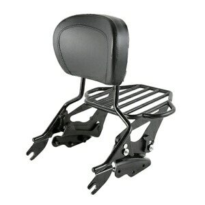 シーシーバー ラック バックレスト & 4 ピオント ドッキング ハーレー ロード グライド キング 09-13 に適合 Sissy Bar Rack Backrest & 4 Piont Docking Fit For Harley Road Glide King 09-13 【並行輸入品】
